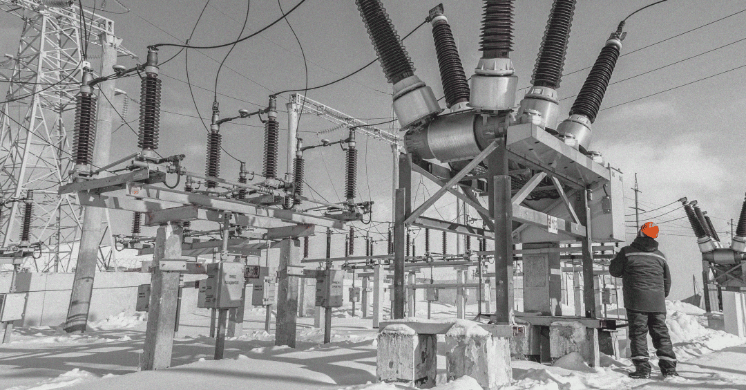 Technician working on a turbine assembly