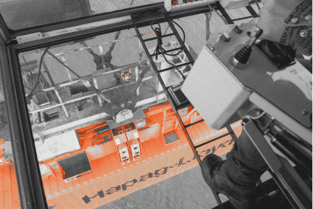 Robotic arms on an automated production line