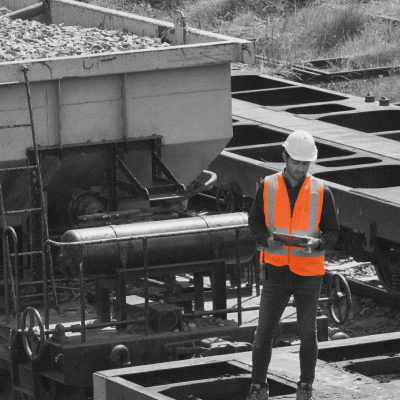 Freight fleet vehicles in a depot
