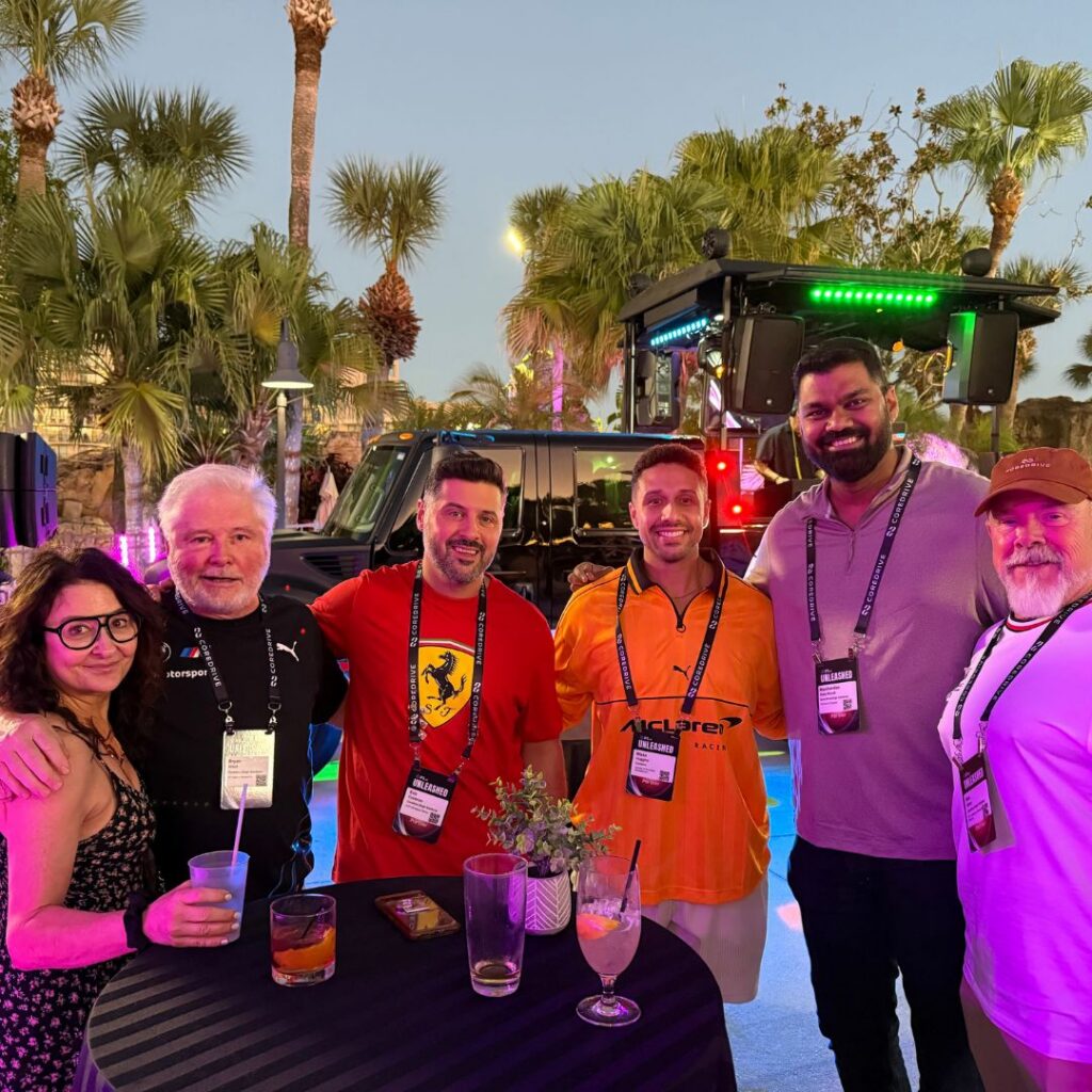 Coredrive team members at an IFS Unleashed 2026 evening networking event